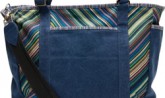 10005271-Navy Stripe-Canvas-Baby Bag Tote-H 250